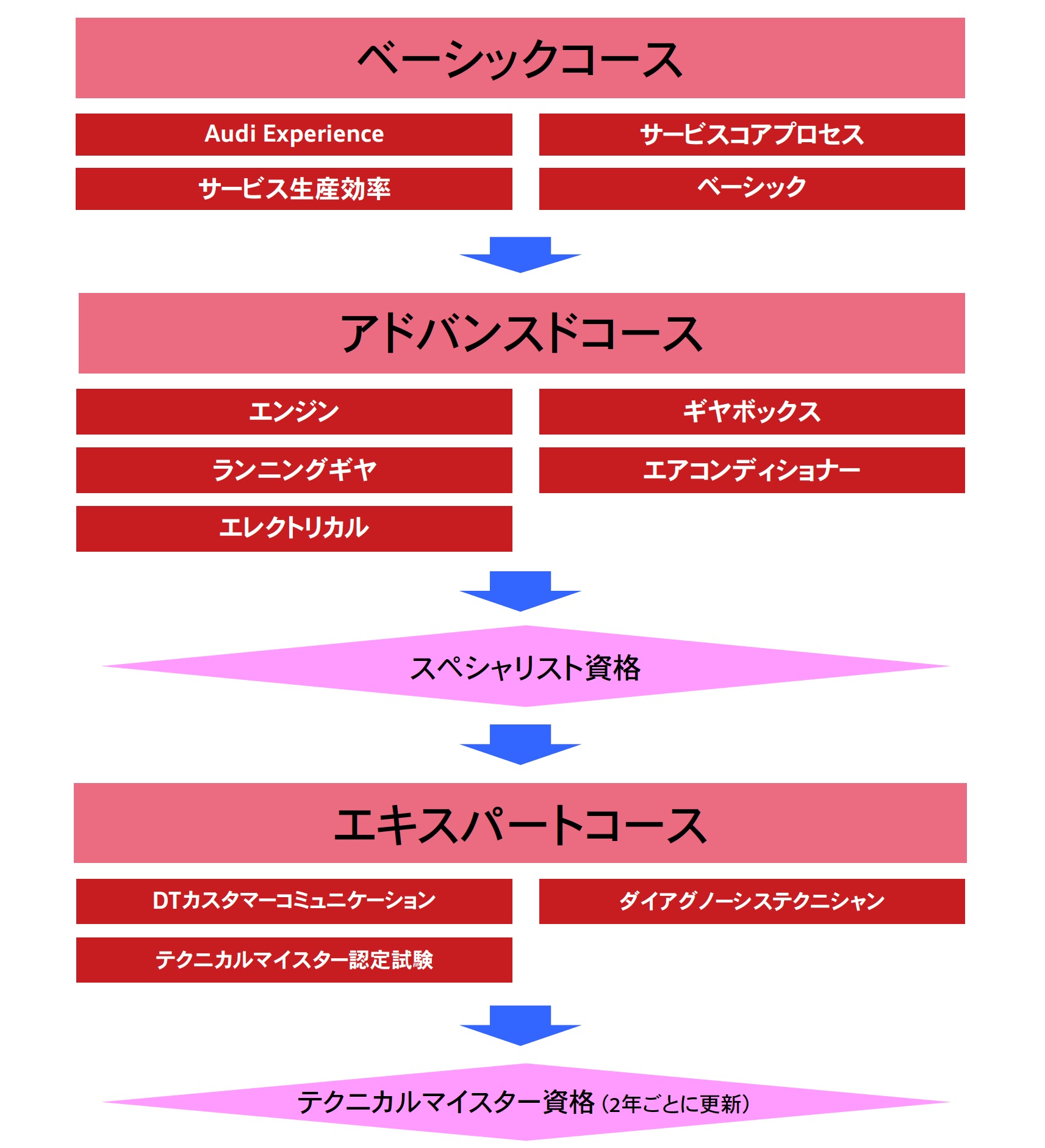 認定資格制度:Audi テクニシャン/ワークショップマネージャー
